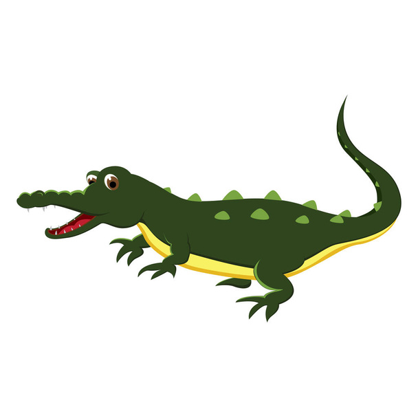 Dibujos animados de cocodrilo hambriento - Vector, imagen