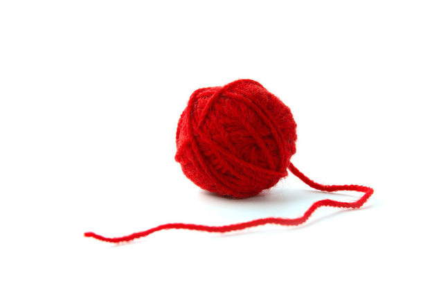 Ball of yarn on white background - Photo, Image