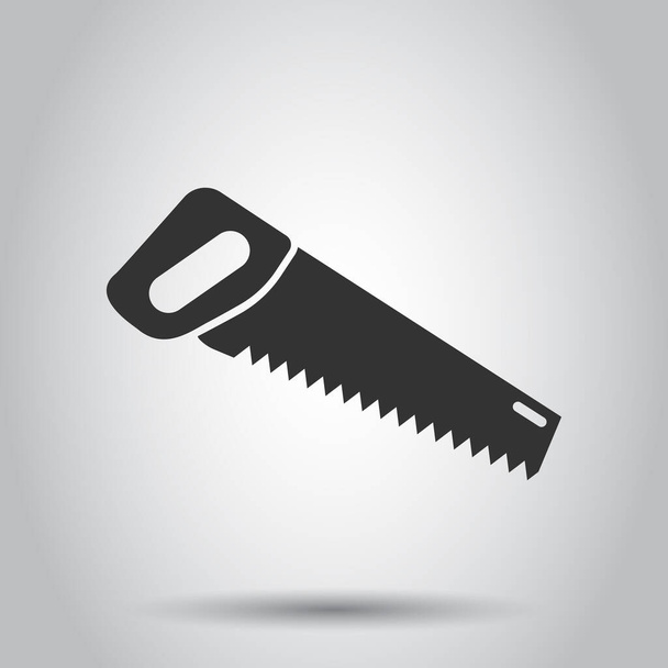 Saw blade icon in flat style. Working tools vector illustration on white isolated background. Hammer business concept. - Vektori, kuva