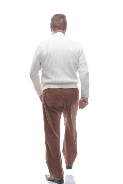 rear view. adult casual male looking at blank screen - Foto, immagini