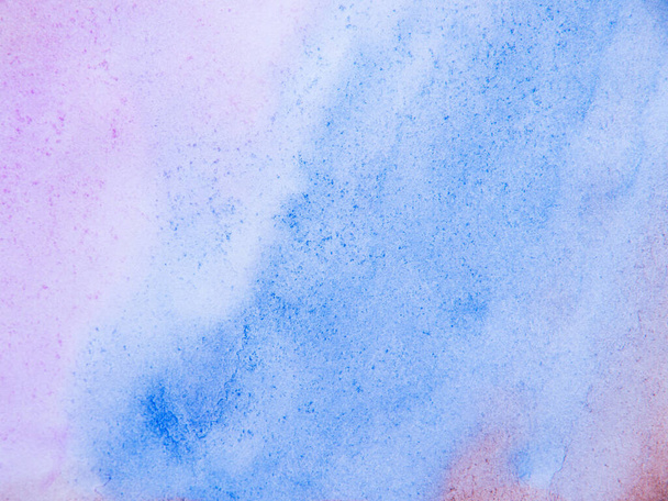Fond bleu abstrait dans le style aquarelle - Photo, image