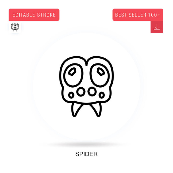 Spider flat vector icon. Vector isolated concept metaphor illustrations. - Vector, Image