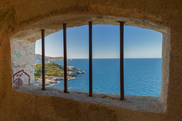 pohled z pozorovatelna v Citadele v calvi, Korsika - Fotografie, Obrázek