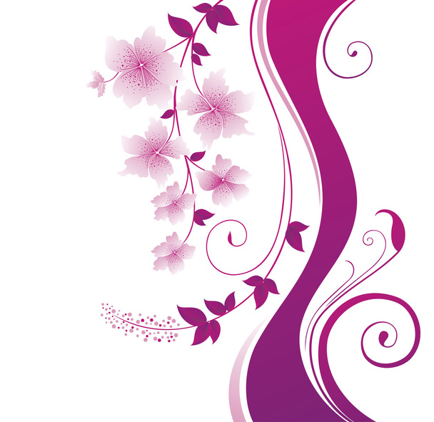 Pink flower. Floral background - Vector, Imagen