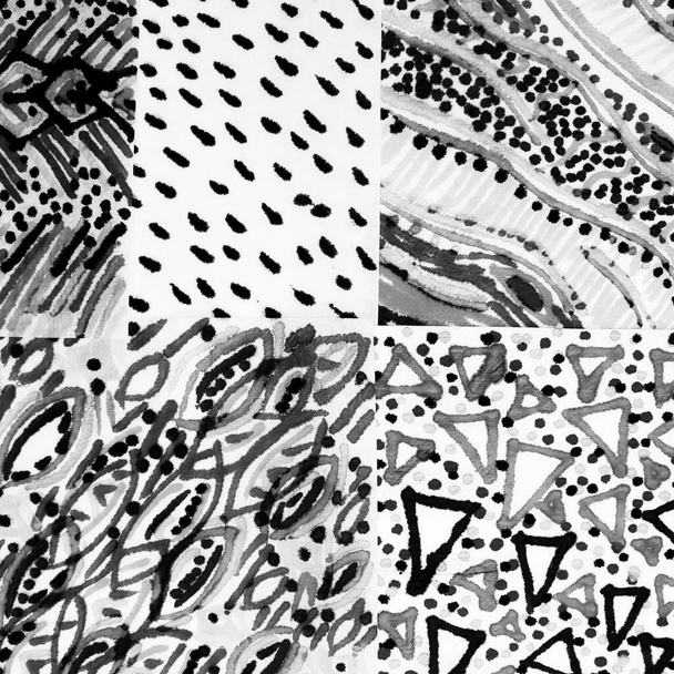 Élément de symbole lumineux. Modèle élégant gris. Texture d'ornement blanc. Fond rétro noir. Bannière Grunge monochrome. Aquarelle Image. Canva abstraite monochrome. - Photo, image