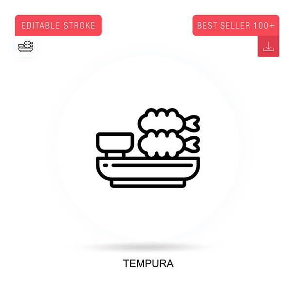 Icona Tempura a vettore piatto. Illustrazioni di metafore concettuali isolate vettoriali. - Vettoriali, immagini