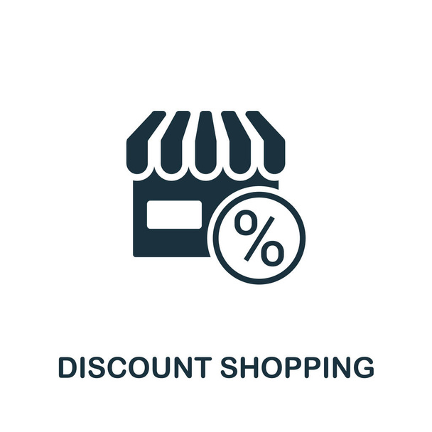 Discount Shopping icon. Simple element from loyalty program collection. Filled Discount Shopping icon for templates, infographics and more - Vektori, kuva