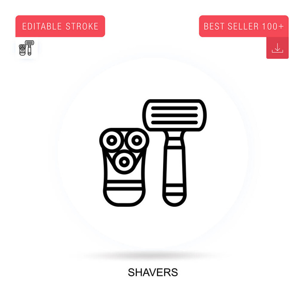 Shavers flat vector icon. Vector isolated concept metaphor illustrations. - Vector, Image
