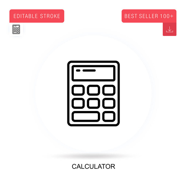Calculator flat vector icon. Vector isolated concept metaphor illustrations. - Vector, Image