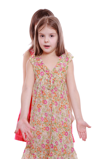Children wearing summer dresses - 写真・画像