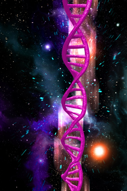 Extracto ADN hebra doble hélice genética 3D ilustración - Foto, imagen