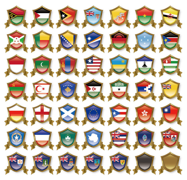 Colección de iconos de bandera nacional. - Foto, imagen