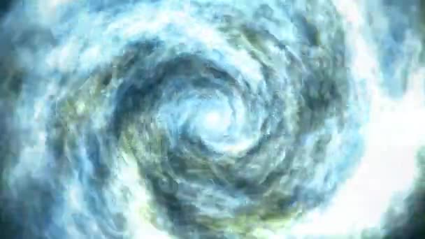 Mennydörgés vihar hurrikán spirál örvény a központ tetején nézet 3d renderelés - Felvétel, videó