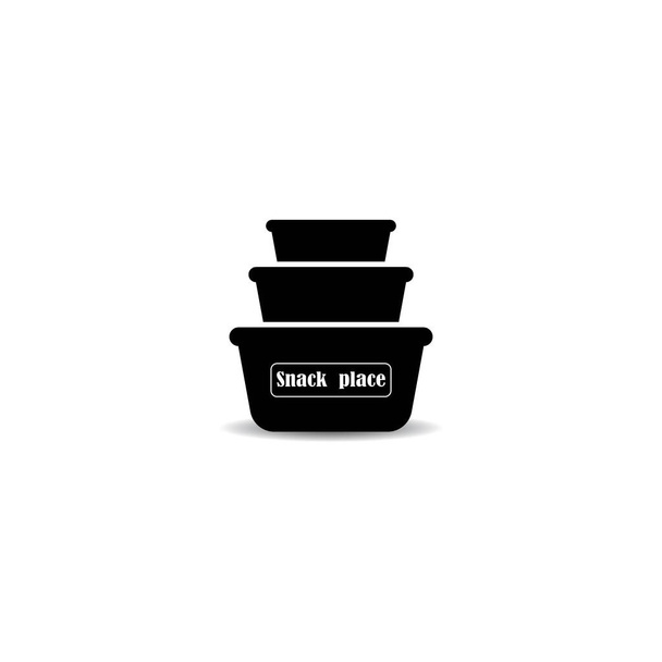 харчовий контейнер значок Векторний дизайн ілюстрації
 - Вектор, зображення