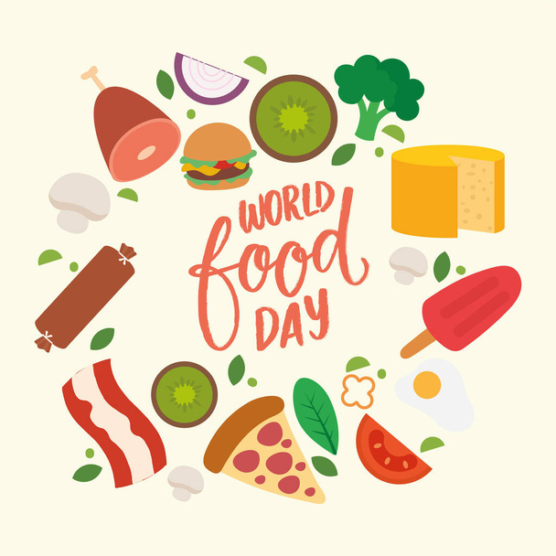 World food day poster - Vector, imagen