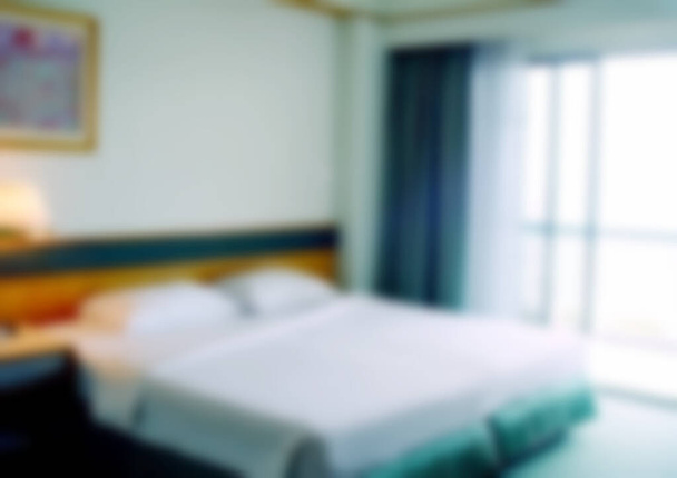 アブストラクトブラー高級ホテルの部屋、背景のための専用ベッドルームのインテリア - 写真・画像