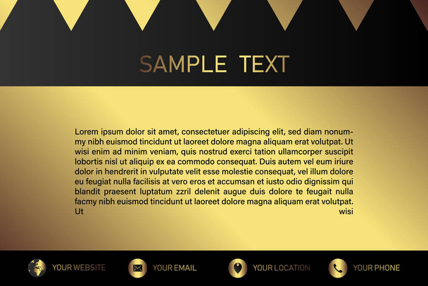 Creative black dark business card Template modern and Clean design vector - Вектор, зображення
