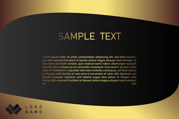 Creative black dark business card Template modern and Clean design vector - Wektor, obraz