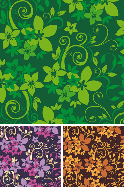 Floral background. Fabric set. - Vektor, Bild