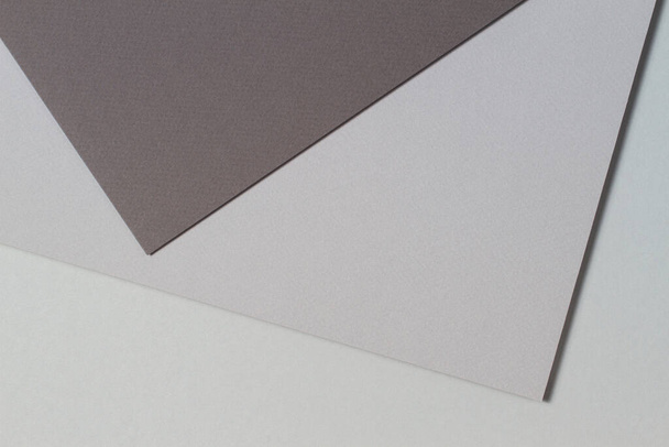 Abstrakti harmaa luova paperi rakenne tausta. Minimaaliset geometriset muodot ja viivat - Valokuva, kuva