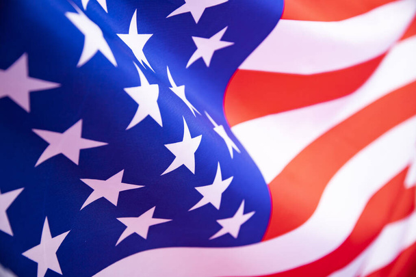 Flag of United States of America waving . - Valokuva, kuva