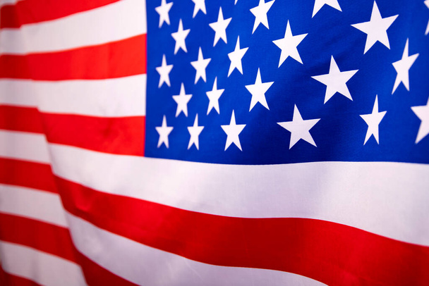 Flag of United States of America waving . - Foto, Bild