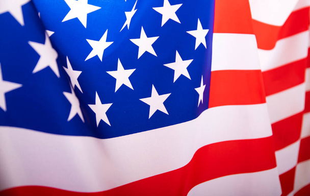 Flag of United States of America waving . - Fotoğraf, Görsel