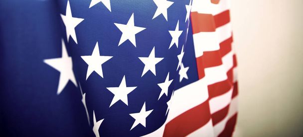 Banner of flag of United States of America waving . - Foto, Imagem