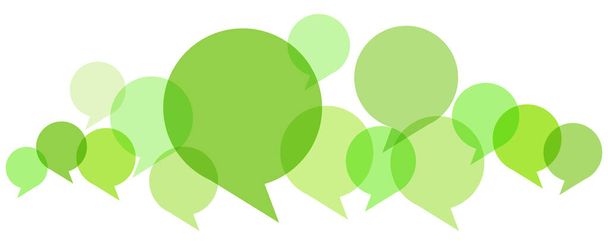 illustration of colored speech bubbles in a row with space for text - Vector, Image