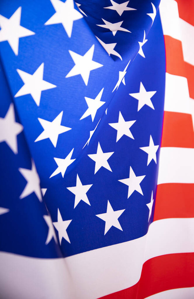 Flag of United States of America waving . - Фото, зображення