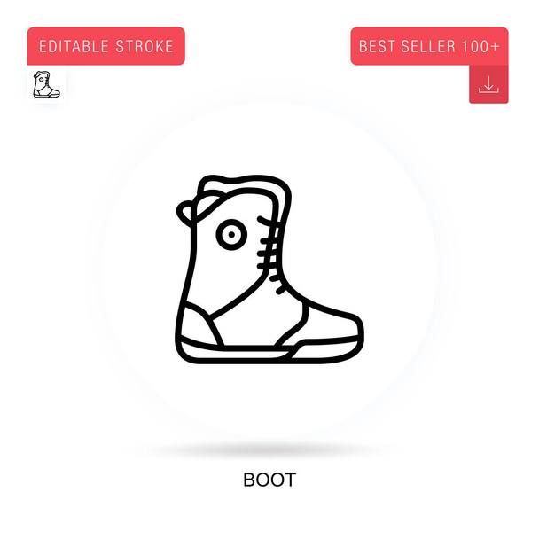 Boot flat vector icon. Vector isolated concept metaphor illustrations. - Vector, Image
