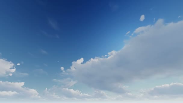 Zonnige blauwe lucht, natuur witte wolken. Cloud beweging timelapse, 4k timelapse. - Video