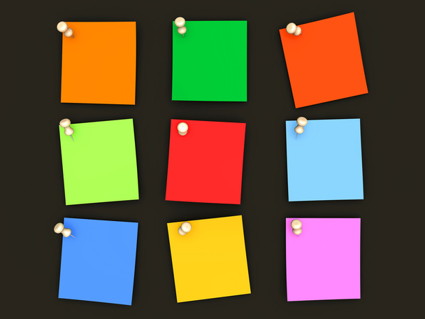 Colorful paper notes	 - Zdjęcie, obraz