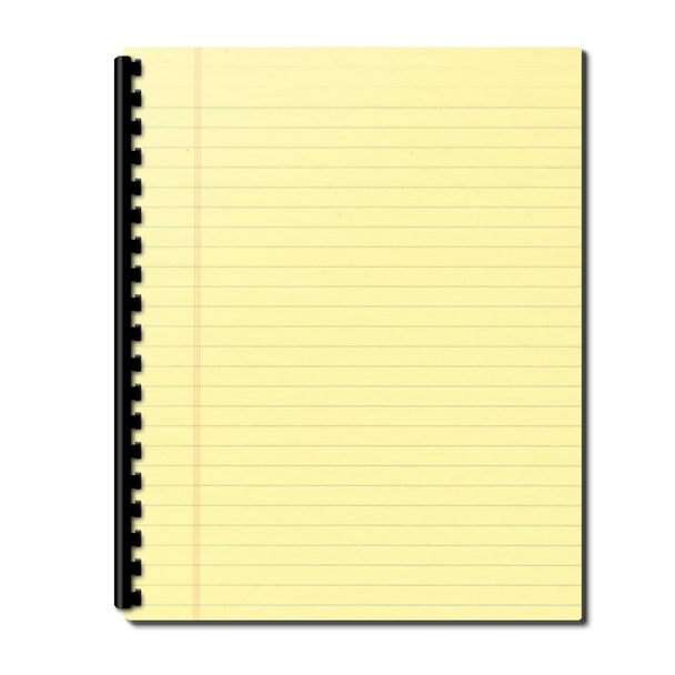 Cuaderno con hojas amarillas
 - Foto, imagen
