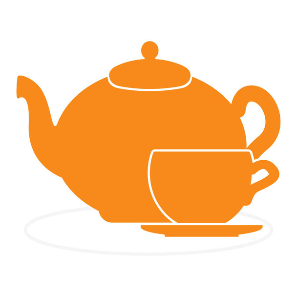 Teapot and cup icon vector illustration design - Vector, Image