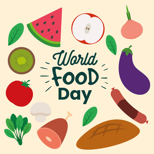 World food day poster - Вектор,изображение