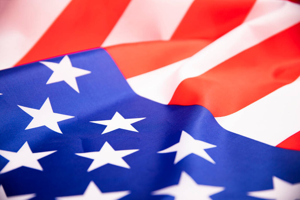 Flag of United States of America waving . - Foto, imagen