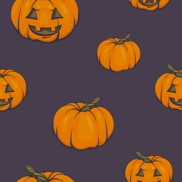 Seamless pattern with halloween pumpkins - Vektor, obrázek