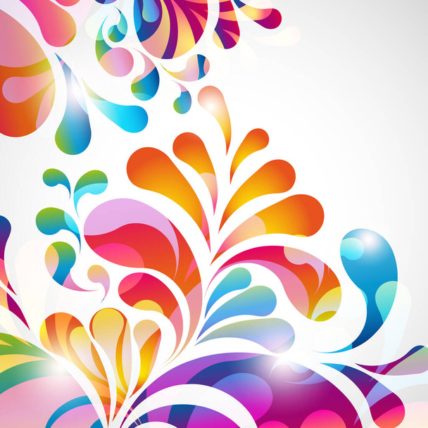 Abstract background with bright teardrop-shaped arches. - Вектор, зображення
