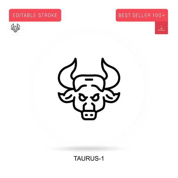 Taurus-1 düz vektör simgesi. Vektör izole kavram metaforları. - Vektör, Görsel