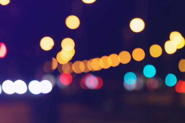 Абстрактная ночная дорога в городе - Фото, изображение