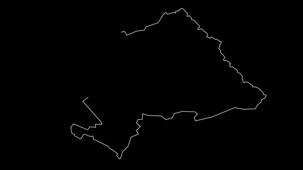 Santa Cruz Aruba región mapa esquema animación - Metraje, vídeo