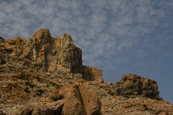 Rocky cliff and clouds in Medio Almud. - Fotografie, Obrázek