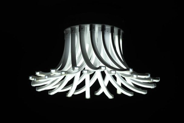 LED fixtures. Ceiling Chandeliers. High tech - Photo, Image