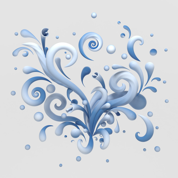 Pinza de confeti azul y blanco
 - Foto, Imagen