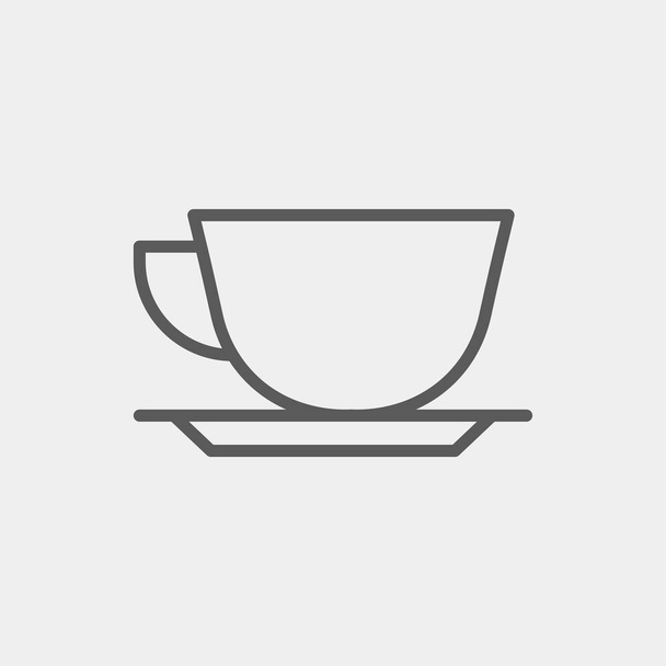 Ikona šálku čaje izolovaná na pozadí. Symbol horkého nápoje moderní, jednoduchý, vektor, ikona pro design webových stránek, mobilní aplikace, ui. Vektorová ilustrace - Vektor, obrázek