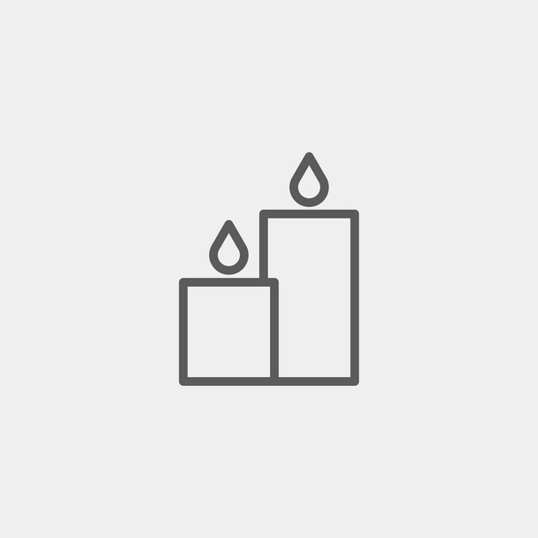 Icône de bougies isolée en arrière-plan. Symbole de décoration moderne, simple, vectoriel, icône pour la conception de site Web, application mobile, ui. Illustration vectorielle - Vecteur, image