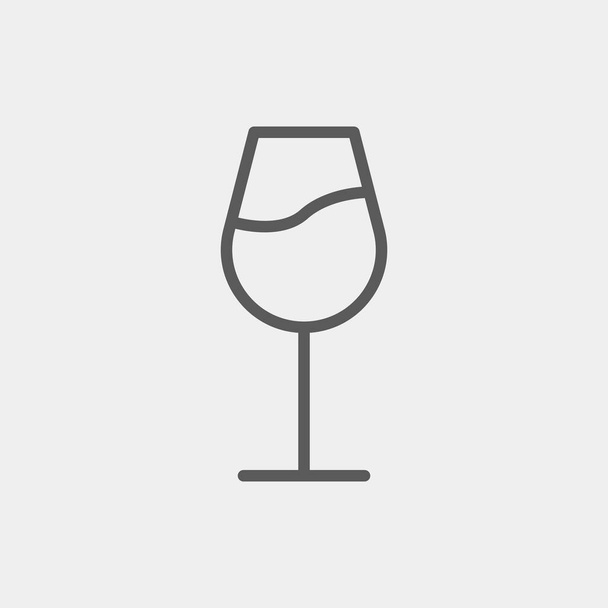 Ícone de vidro isolado no fundo. Símbolo de bebida moderno, simples, vetor, ícone para design de site, aplicativo móvel, ui. Ilustração vetorial - Vetor, Imagem
