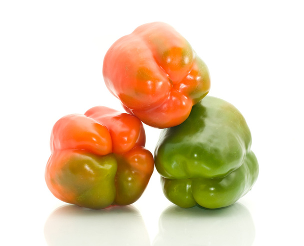 Three tasty Bell peppers on white - Foto, immagini