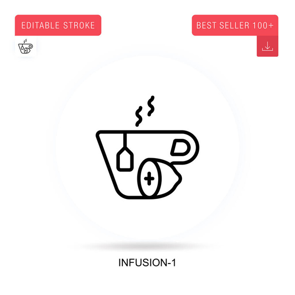 Infusion-1 flat vector icon. Vector isolated concept metaphor illustrations. - Vector, Image